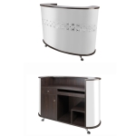 RECEPCION MADERA Y METAL EFECTO ESPEJO