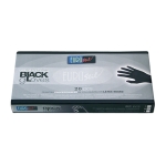 GUANTES LATEX NEGRO P 20 UND