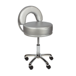 TABURETE ESPECIAL PEDICURA PLATA